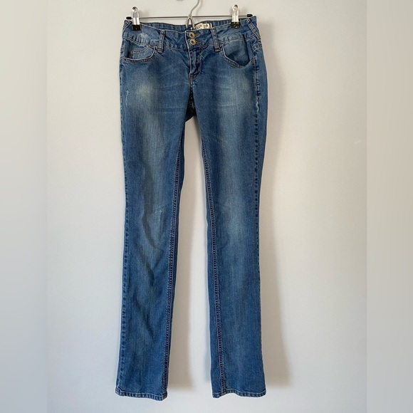Denim Rules By TRP Women Skinny Blue Denim Jeans Size 6, Lightly Distressed - Picture 1 of 8